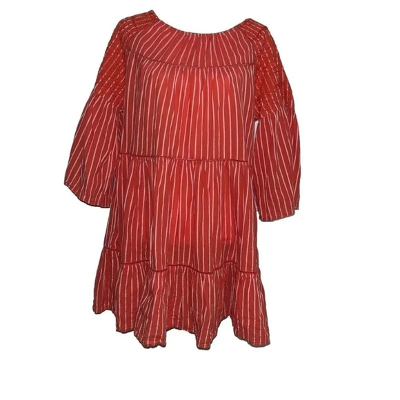Free People | Orange Striped Mini Shift Dress. Small. Excellent condition! - Picture 5 of 8